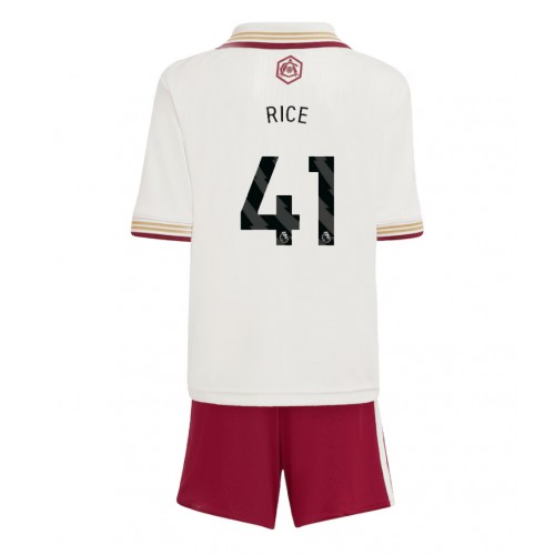 Stroje piłkarskie Arsenal Declan Rice #41 Koszulka Trzeciej dla dzieci 2025-26 Krótki Rękaw (+ szorty)